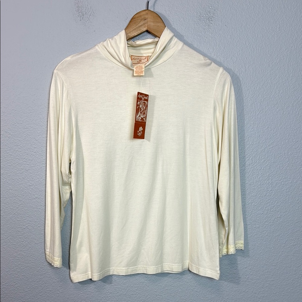 NWT Deadstock April Cornell Cream Long Sleeve Turtleneck